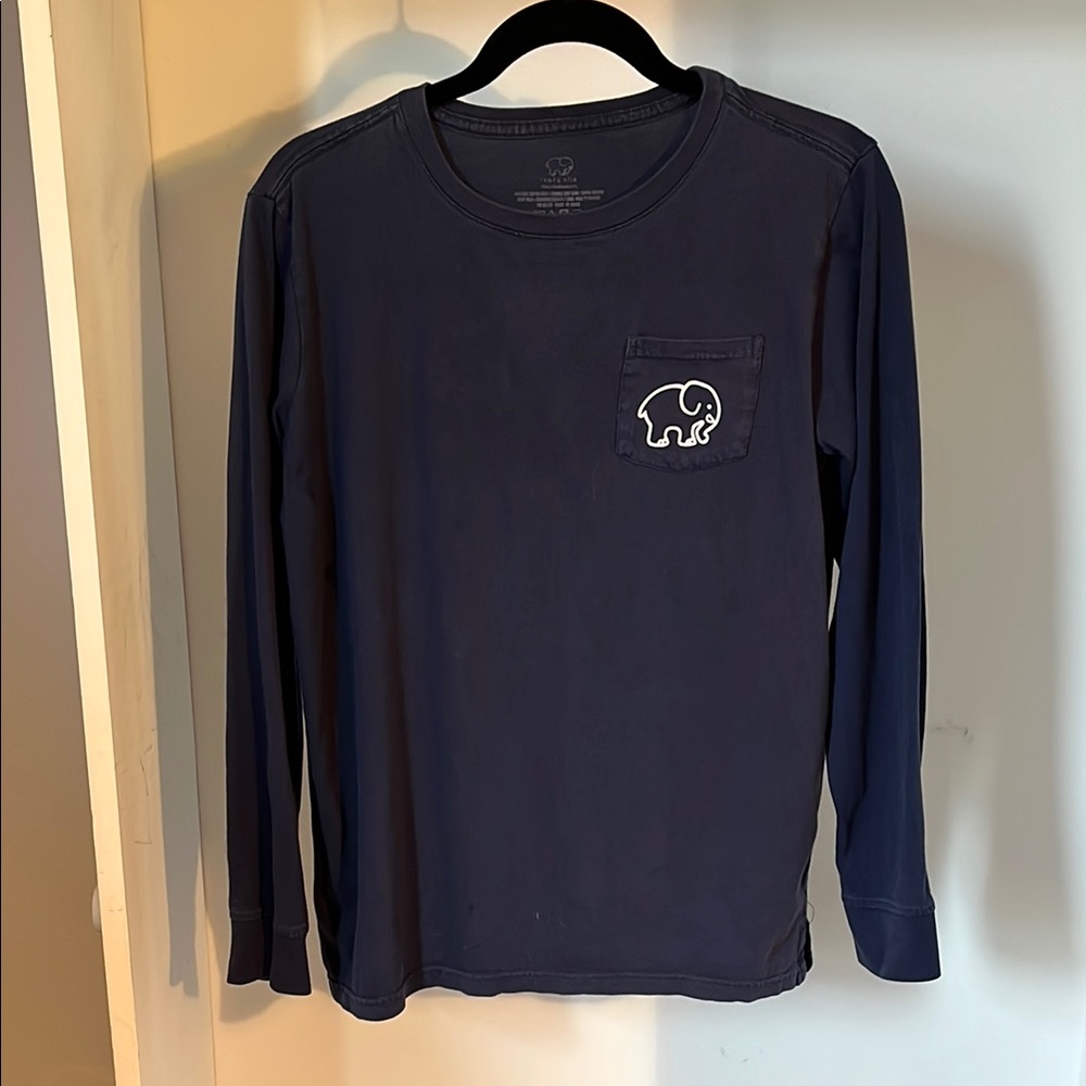 Womens Navy Blue Long Sleeve Shirt
